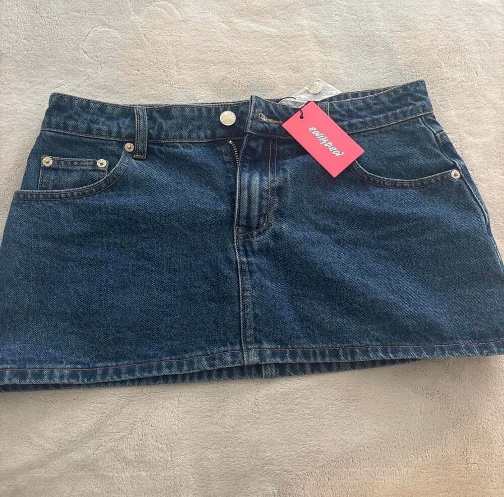 Edikted Denim Mini Skirt Size M